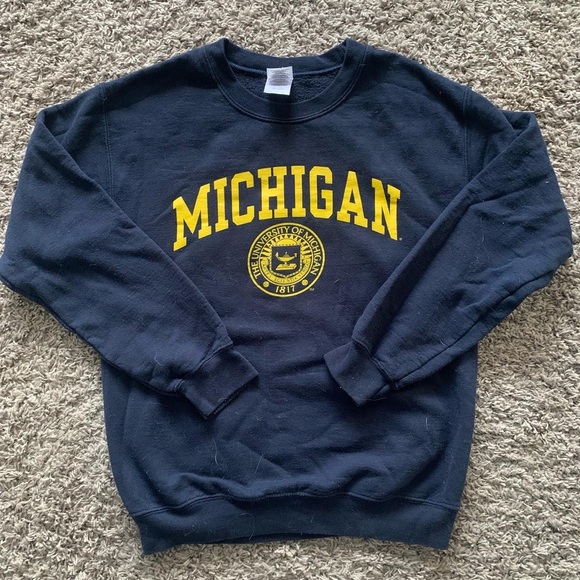 Blue University of Michigan sweatshirt Crewneck - Picture 3 of 3